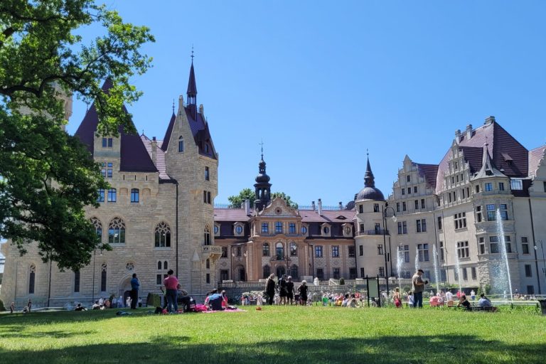 moszna castle in poland